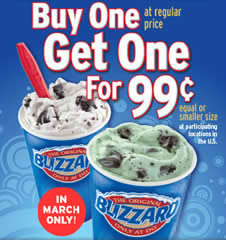 Buy 1 Blizzard Get 1 For $0.99 At Dairy Queen - I Crave Freebies