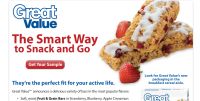 Free Sample of Great Value Cereal and Granola Bars