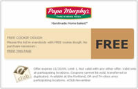 Free Cookie Dough at Papa Murphy's