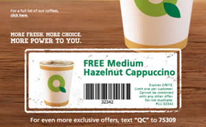 FREE Medium Hazelnut Cappuccino At QuickChek - I Crave Freebies