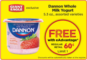 Dannon Whole Milk Yogurt