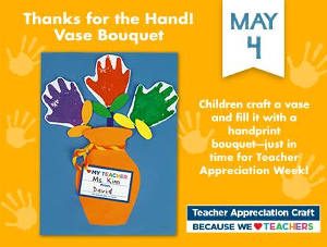 Thanks for the Hand! Vase Bouquet Crafts