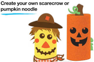 Scarecrow or Pumpkin Noodle Craft Activity